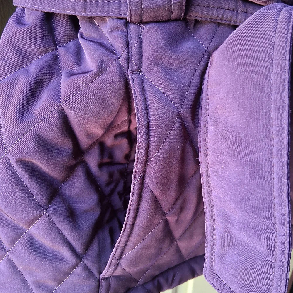 Esprit Quilted Plum Belted Jacket - Picture 4 of 7